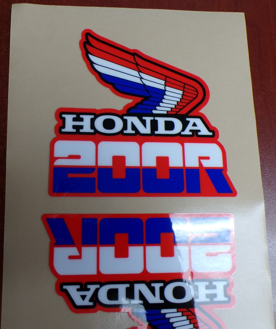 HONDA 200R FUEL TANK GASTANK DECAL FUELTANK MADE IN AMERICA USA STICKER *BLEM*