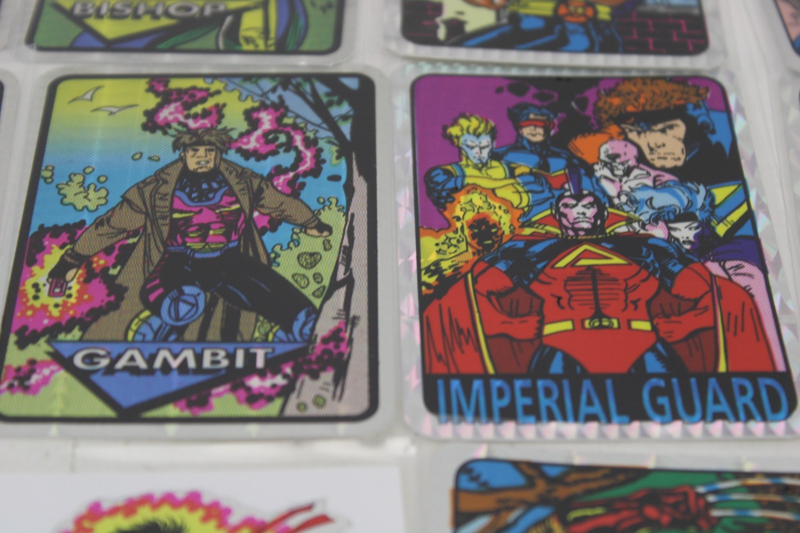 Lot: 32 Vtg Marvel X-Men Foil Prism 90s Vending Machine Stickers Kodak Rare Mint