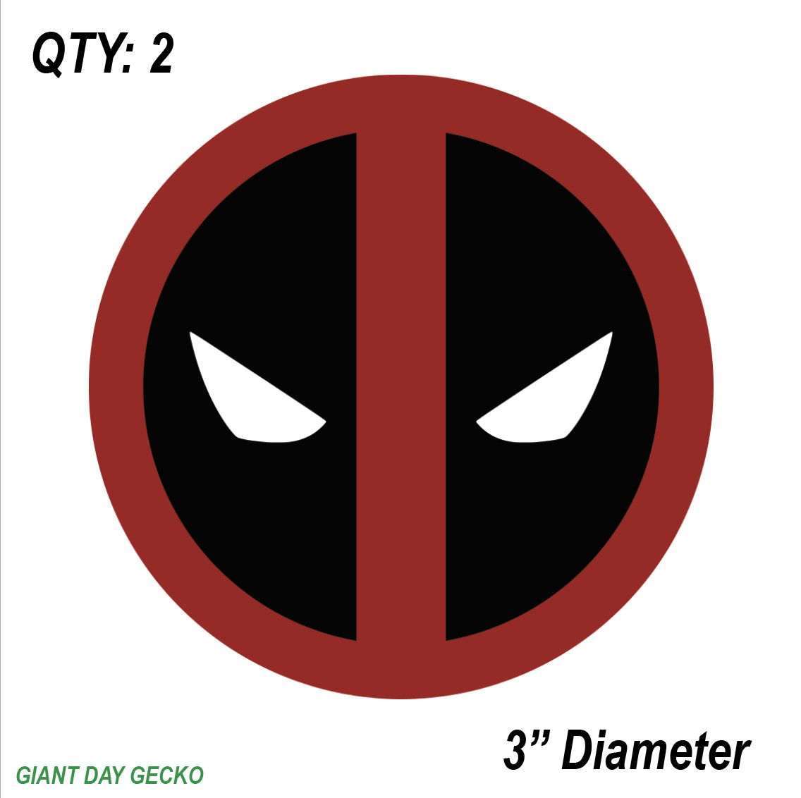 (2) TWO Deadpool Vinyl Decal Sticker For Car Laptop Skateboard NEW Dead Pool