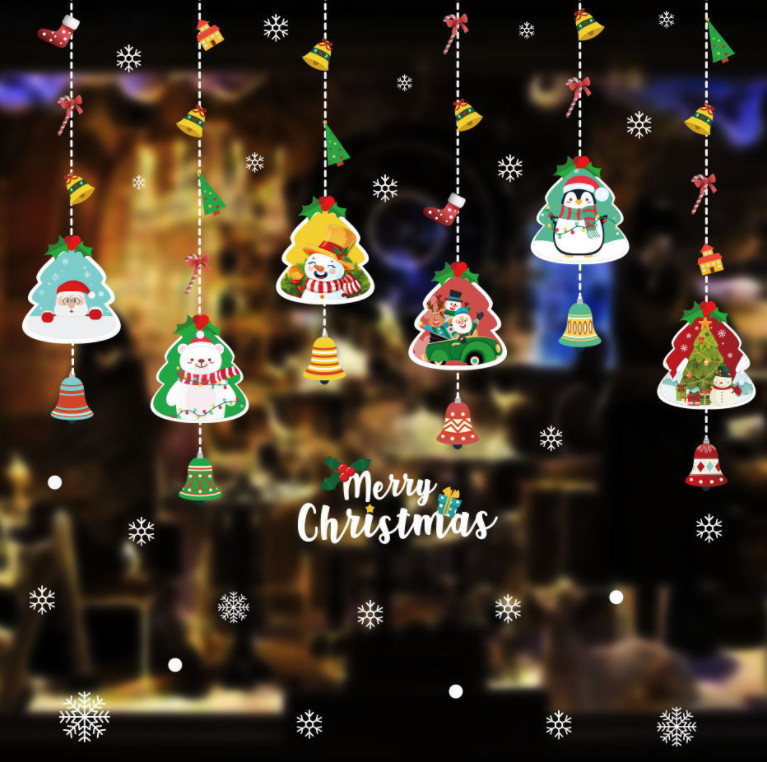 1/3x Removable Christmas Window Clings Decals Snowflake Santa Claus Showcase DIY