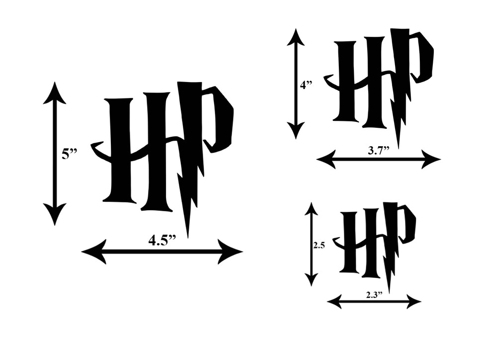 Harry Potter HP Initial Letters Vinyl Decal