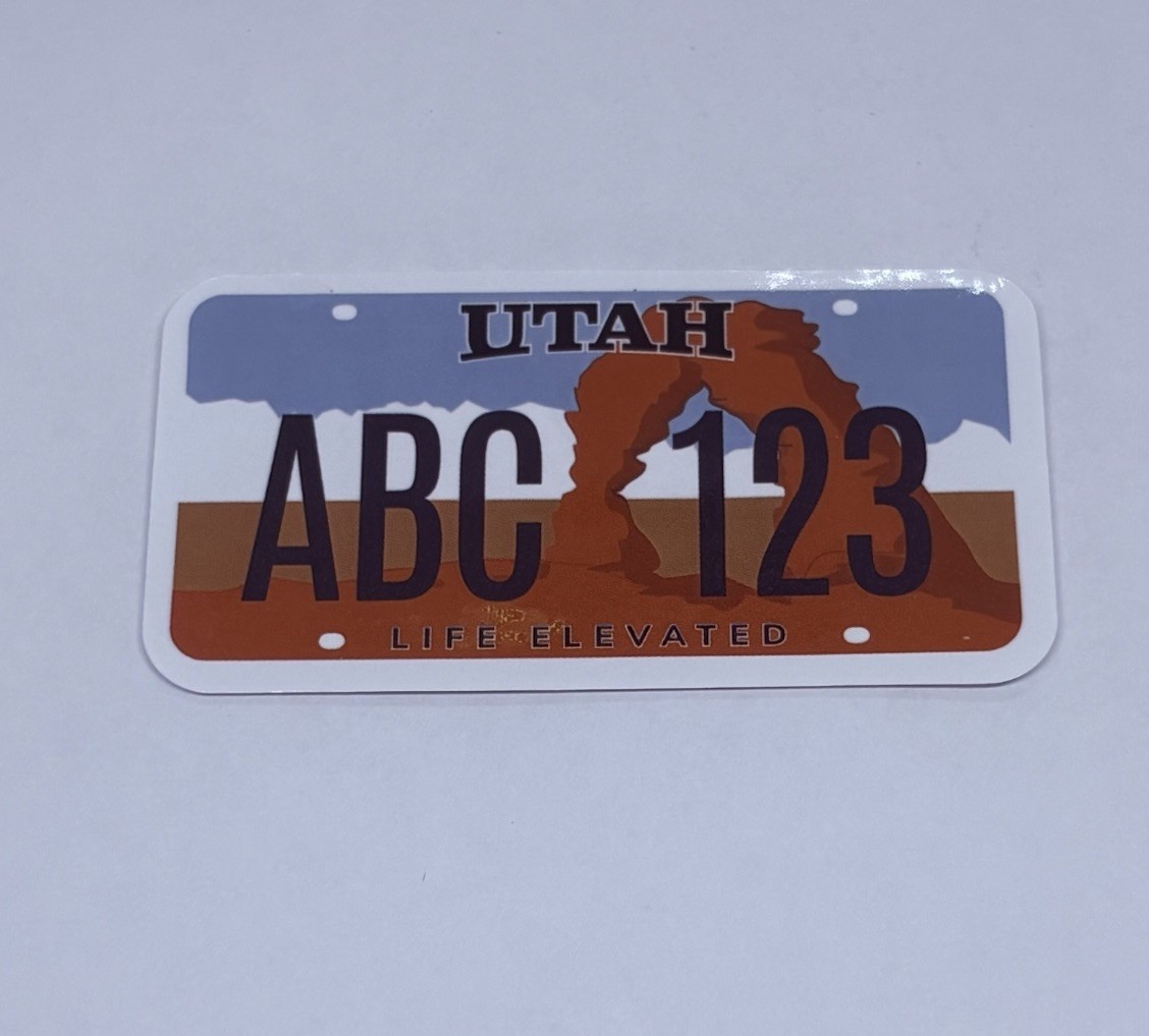 Utah Novelty License Plate Sticker Arches Park Art Decal Vinyl Souvenir Tc6