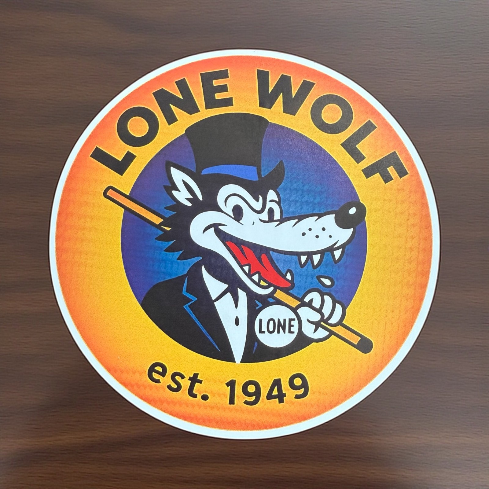 Lone Wolf Sticker Vinyl Decal Vintage Style Motorcycle Bike Souvenir Biker