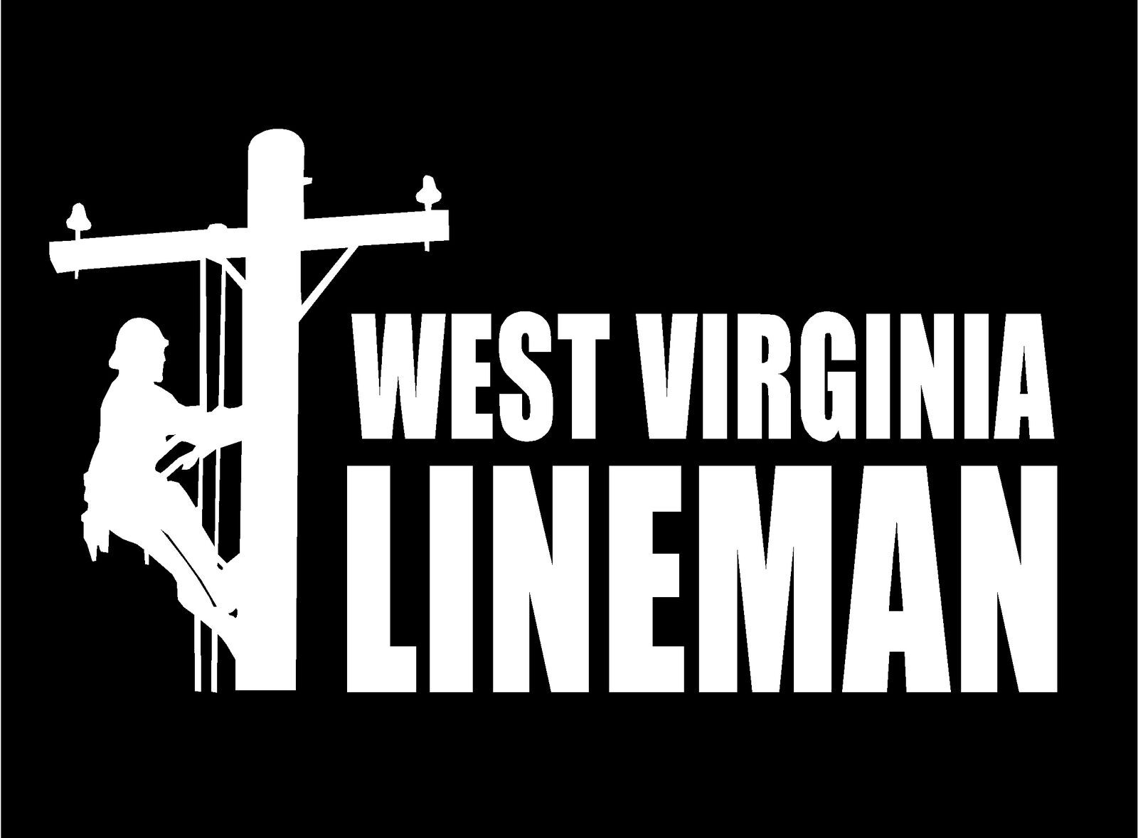 Lineman Decal with State Pole Climber Vinyl Truck Sticker