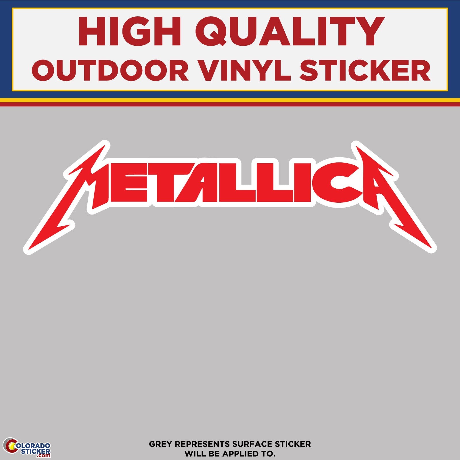 Metallica Die Cut, High Quality Vinyl Sticker Decals