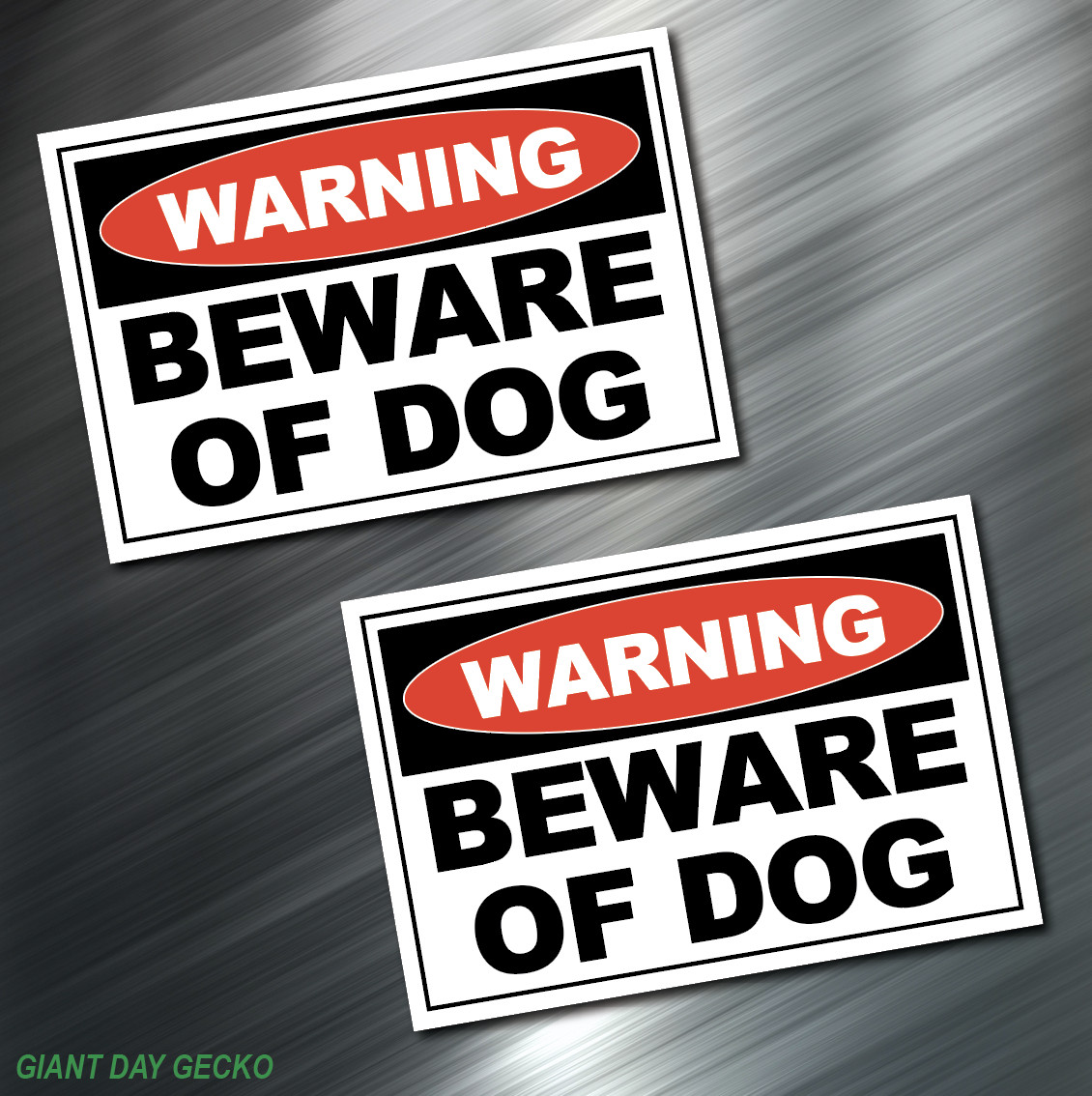 (2) TWO BEWARE OF DOG Decal Stickers Car WARNING K9 German Shepard Pero New