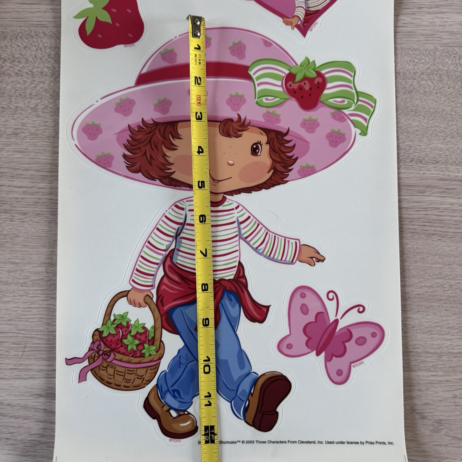 STRAWBERRY SHORTCAKE CUSTARD Cat 22 Jumbo Stick-ups wall stickers MURAL decals