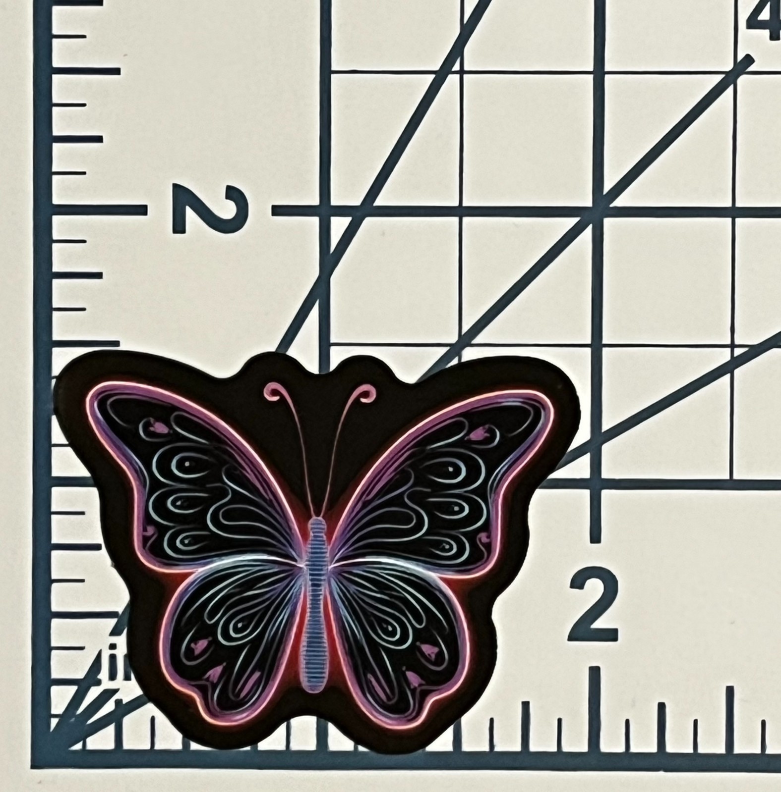 Neon Butterfly Vinyl Sticker Pink Blue Retro Glow Decal Laptop Nature Art Fun
