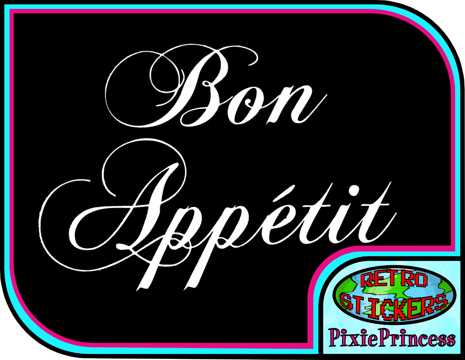 Bon Appetit A Vinyl Sticker Kitchen Dinning Room Food Wall Art Window Decal