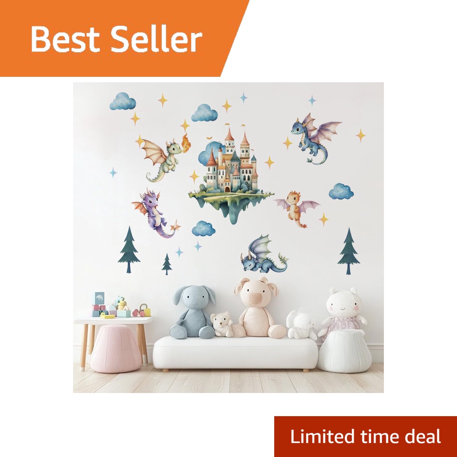 SUPERDANT Dragon Castle Wall Decal