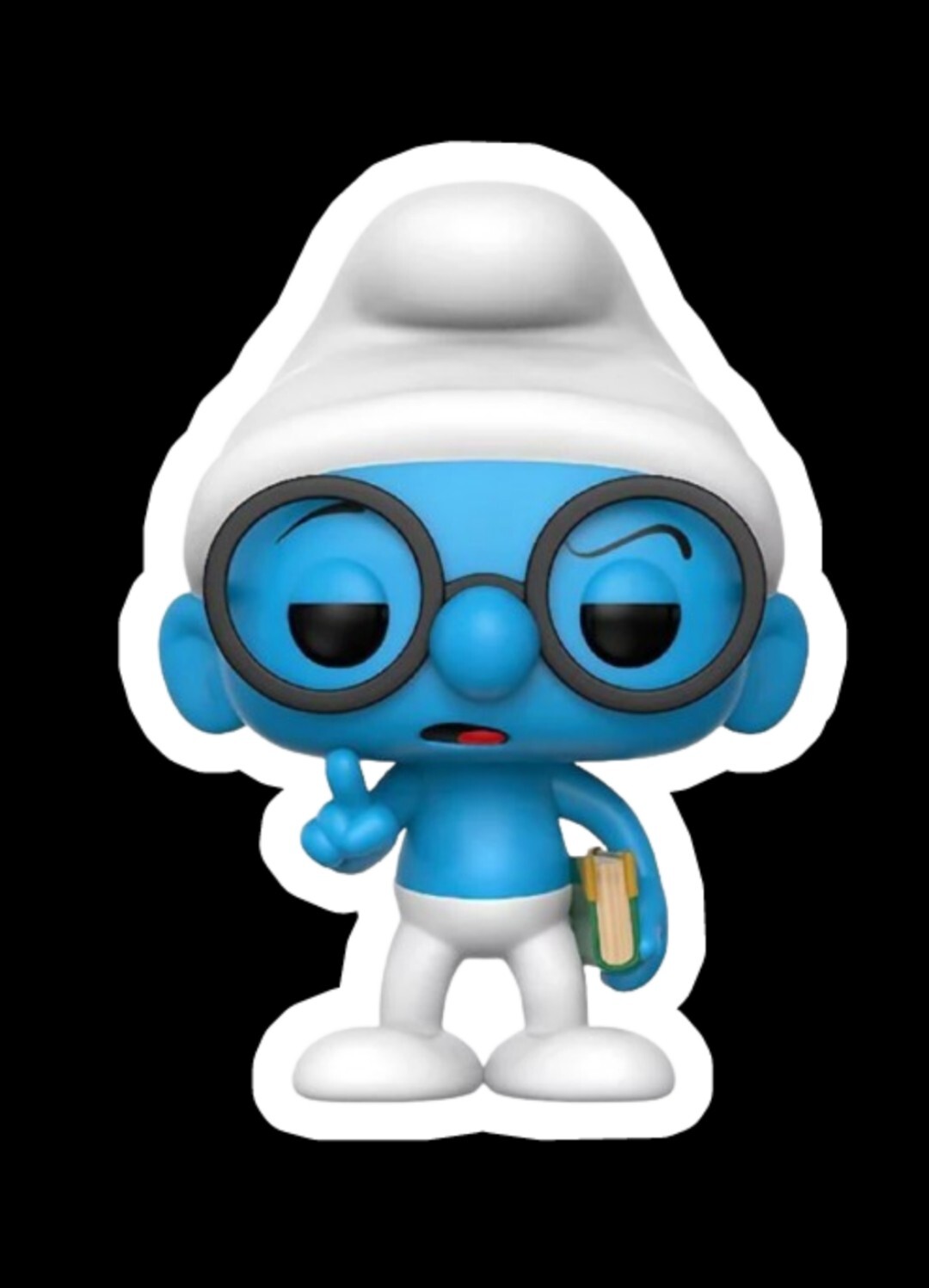 Smurfs Brainy Smurf 3.5 Inch Vinyl Sticker Funko Pop Likeness Indoor/Outdoor