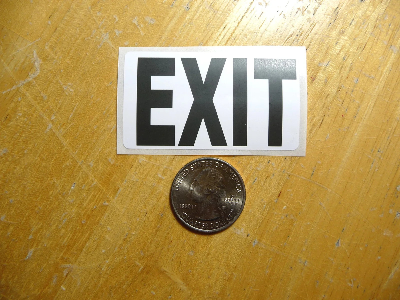 EXIT STICKER DECAL 1 – 50 BULK PACK FUNNY SIGN DOOR WORK JOKE PRANK