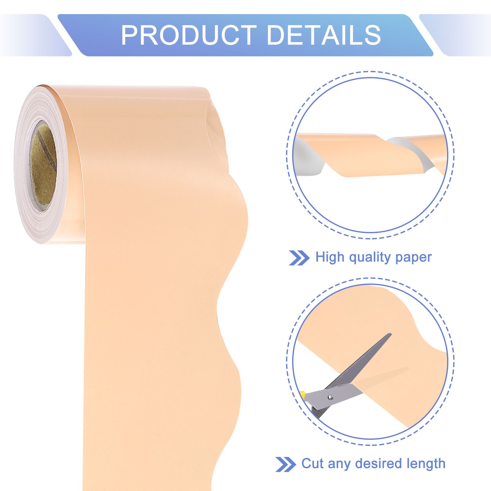 Bulletin Board Border, 32.8Ft x 2.24Inch Classroom Border Trim, Orange