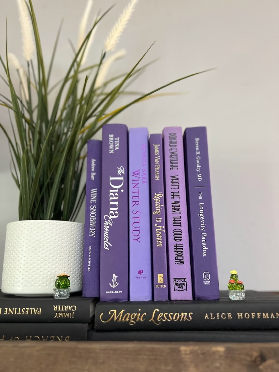 Stack of 6 colorful books for Decorating Staging | Book Decor| Home Decor.