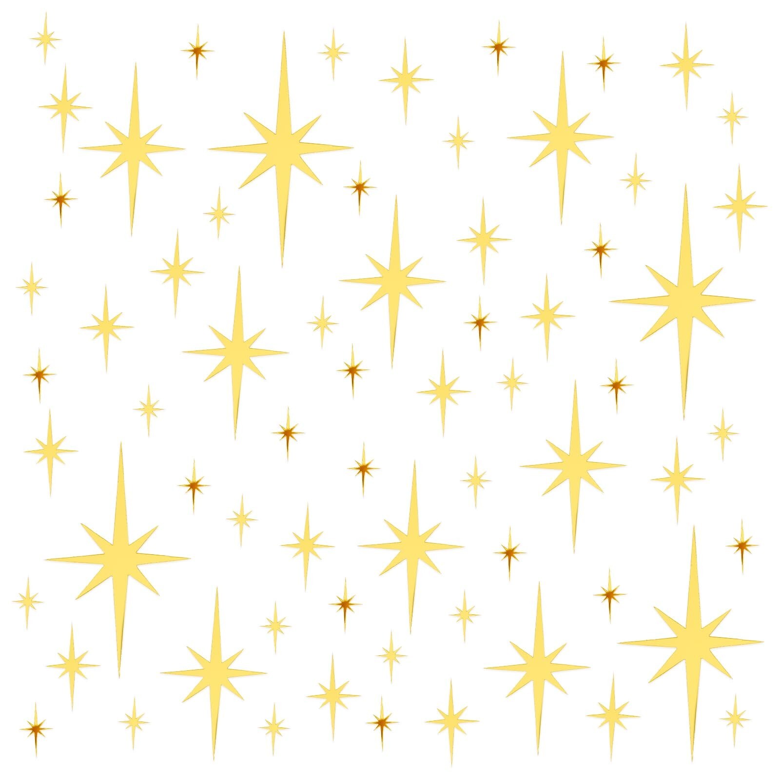 92 Pcs Gold Star Wall Decals Mirror Stickers for Walls, Removable 3D Acrylic …