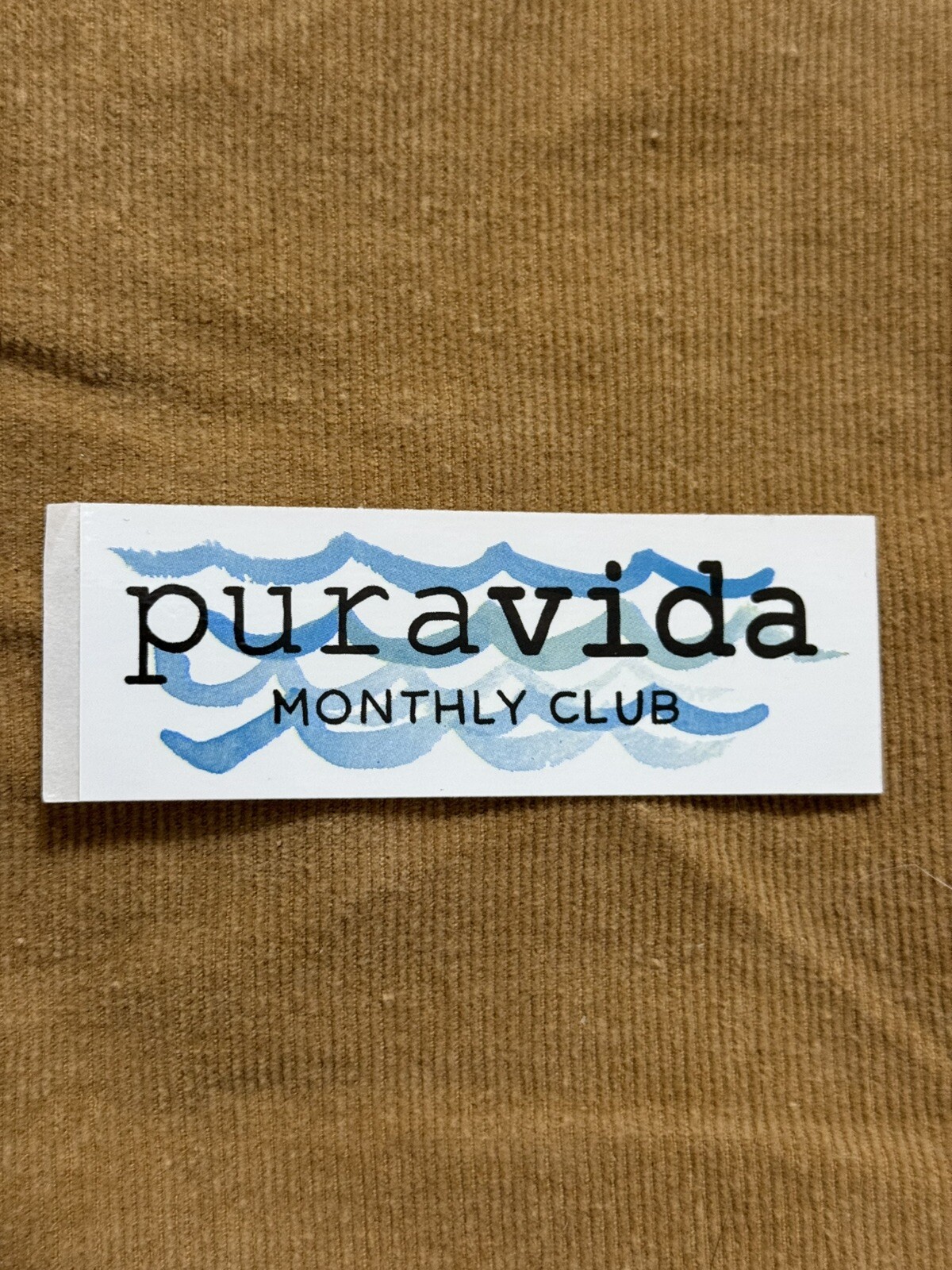 Pura Vida Monthly Club wave sticker
