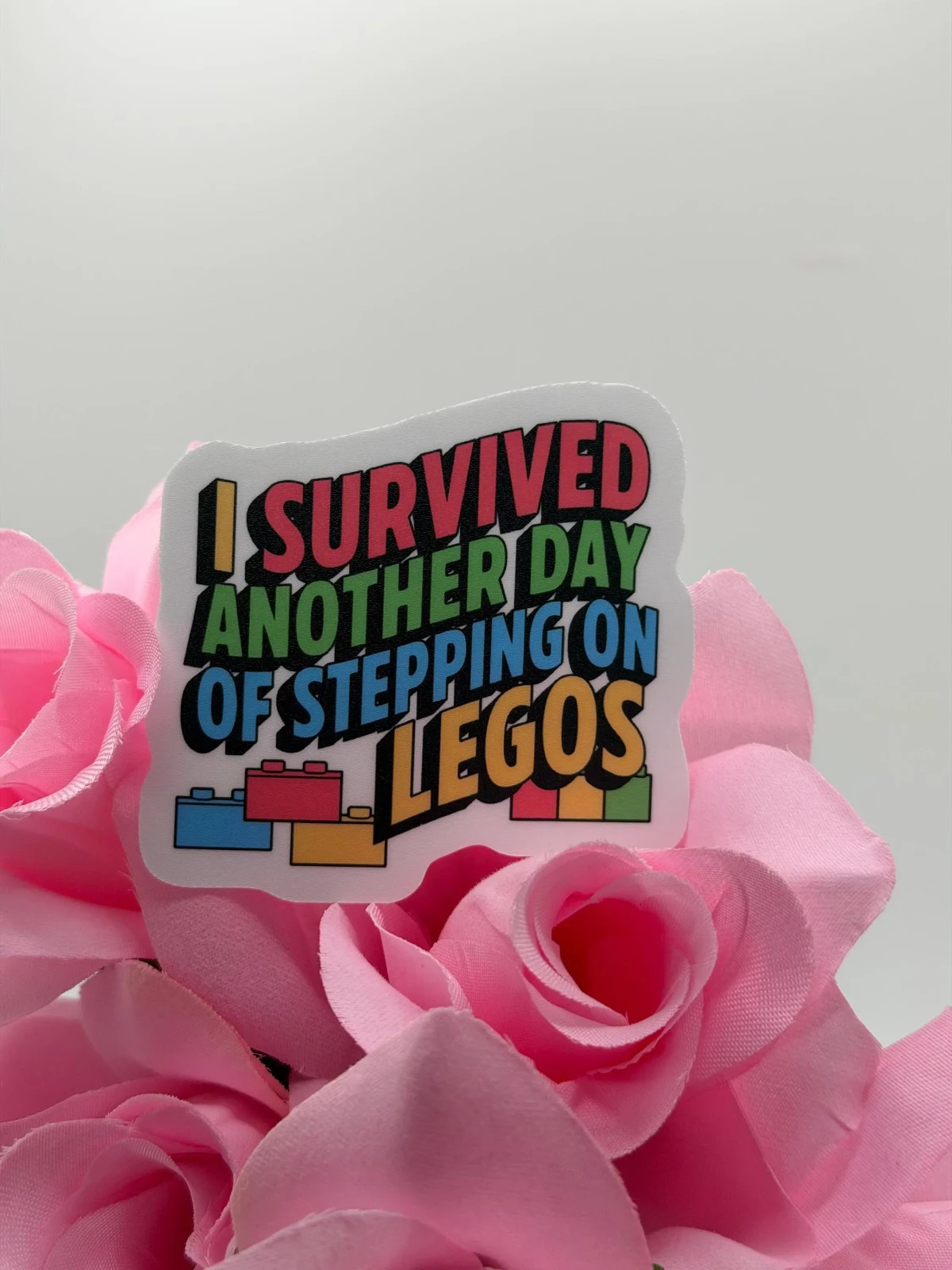 Funny Lego Stepping Sticker Waterproof Vinyl Laptop Water Bottle Decal