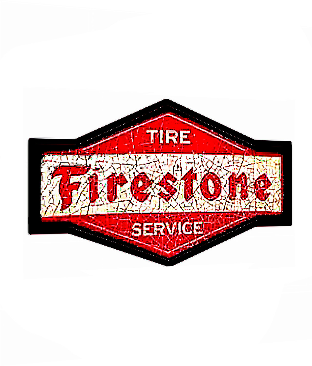 Firestone Sign Decal Sticker -Tires Service 50's, 60's Vintage Replica 4 Sizes