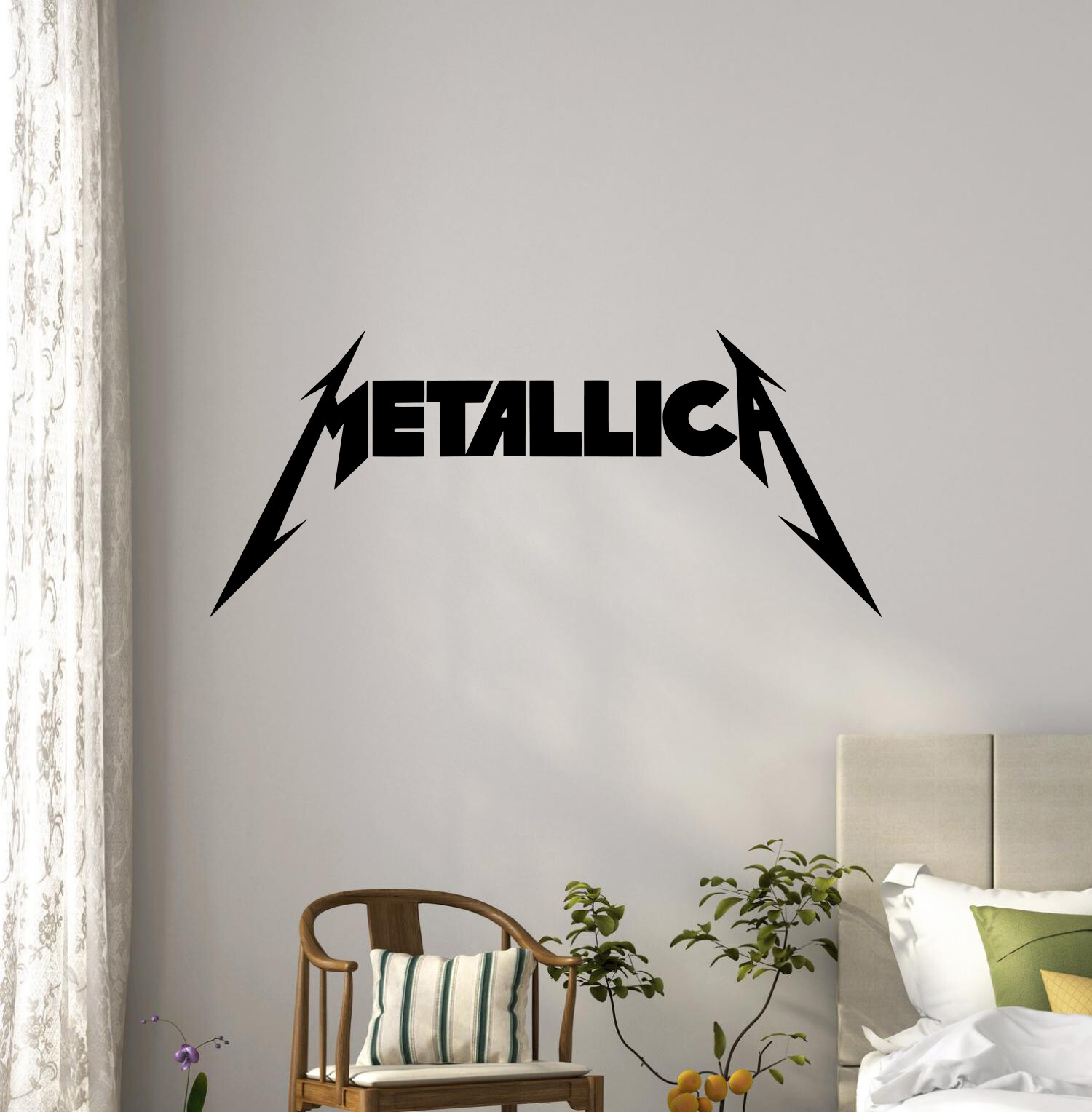 Metallica Wall Decal 40×17" Vinyl Sticker Rocker Wall Art Decor Logo Sign 1168