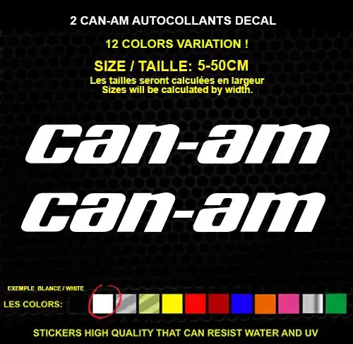 2 CAN-AM Sticker Genuine Decal Sticker WATERPROOF STICKERS