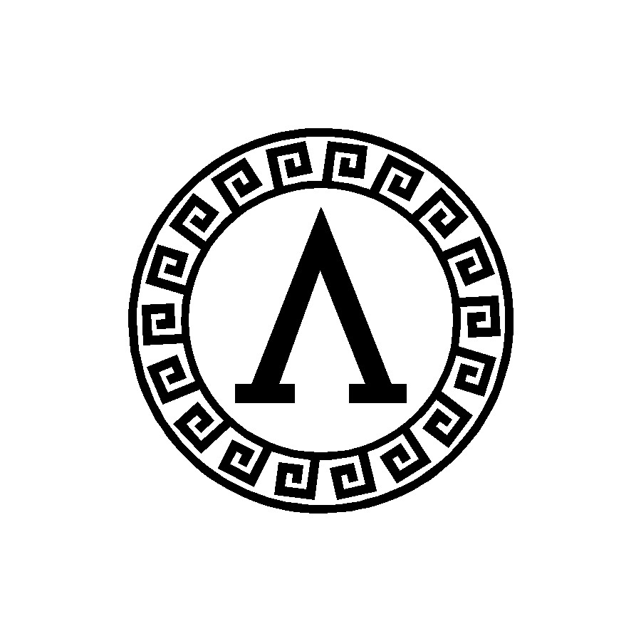Lambda Shield Vinyl Decal Spartan Λ Symbol Car Window Laptop Sticker