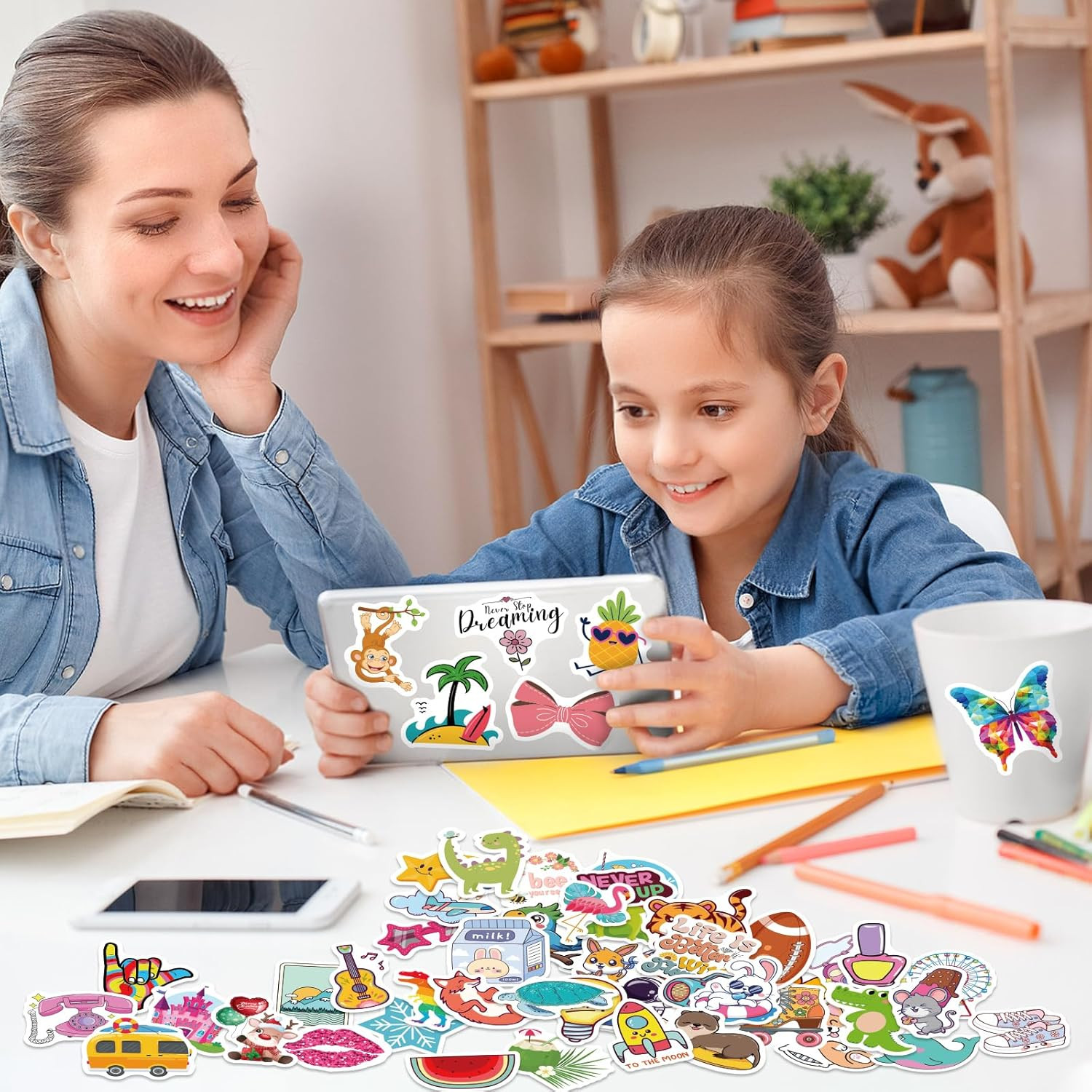 300 PCS Cute Stickers for Kids,Kawaii Water Bottle Sticker Pack for Teens,Waterp