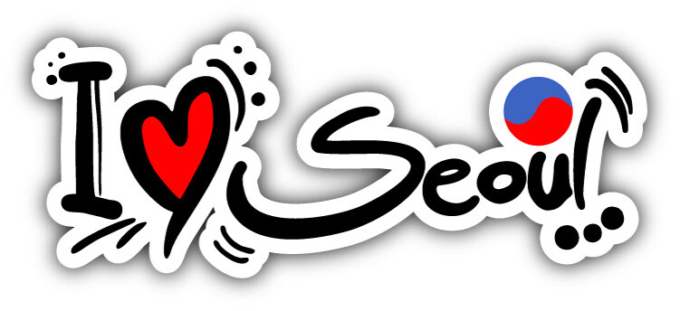 I Love Seoul South Korea Car Bumper Sticker Decal