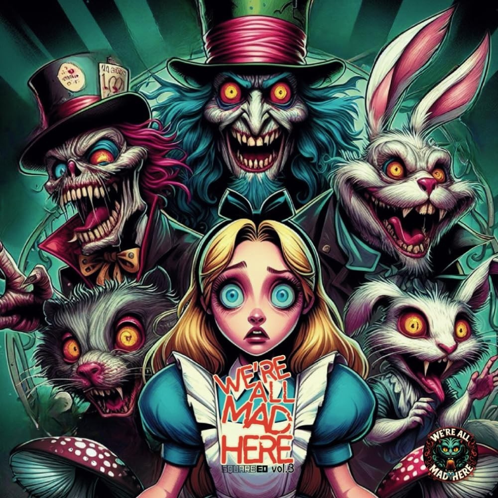 We're All Mad Here Alice in Wonderland Laptop Wall Mirror Cup Tumblr Locker Bin