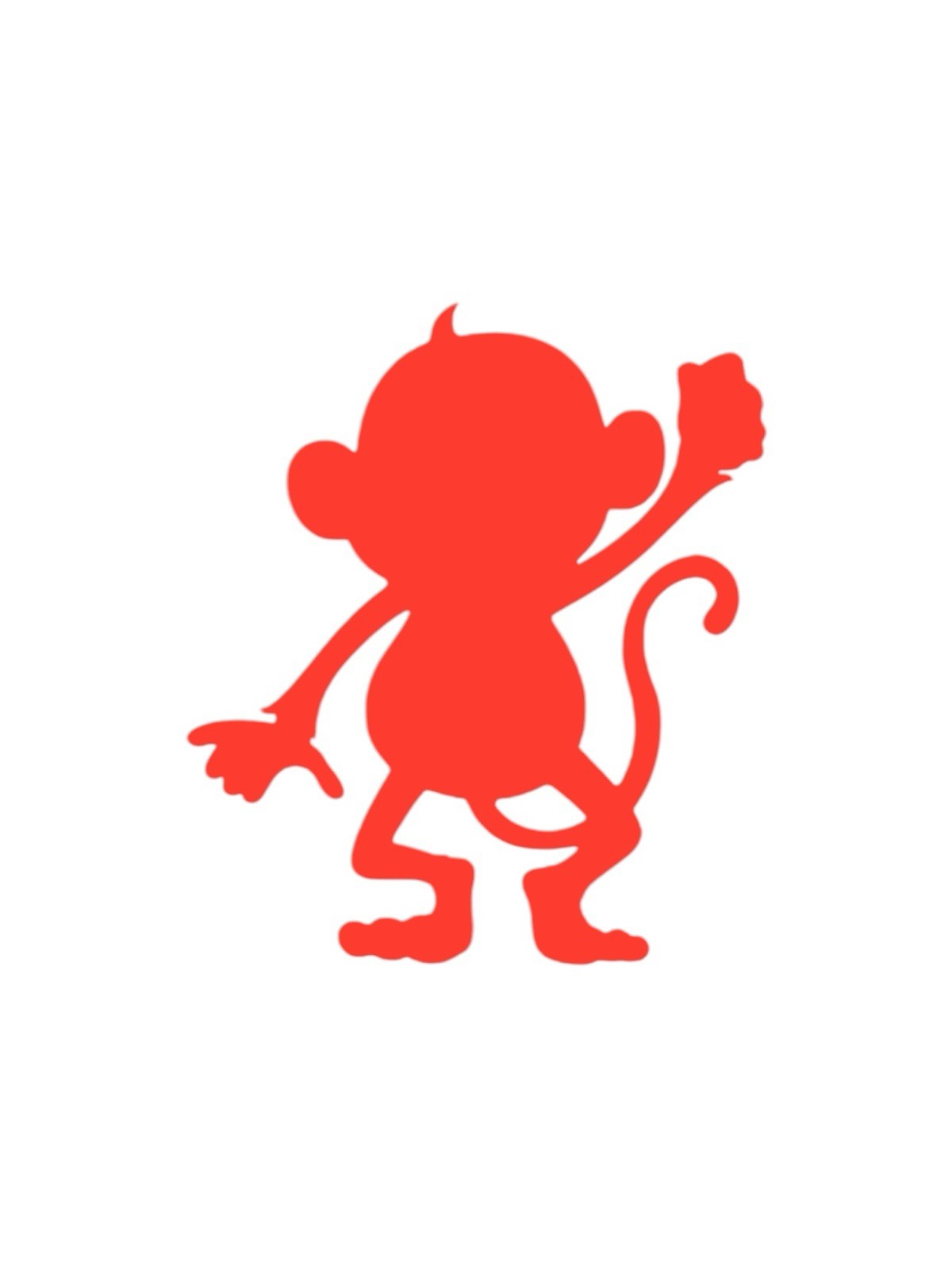 Baby monkey waving Decal for car Windows Laptops most Smooth Surfaces