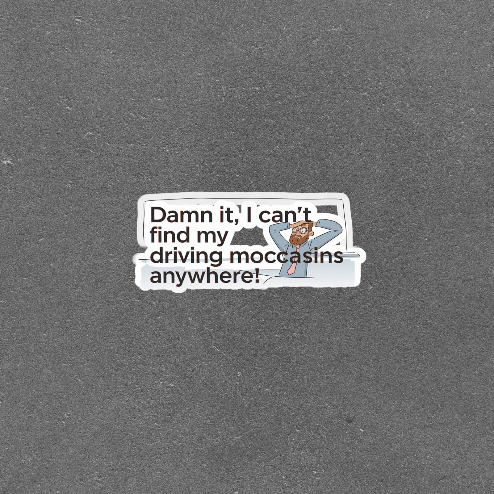 Funny Lost Driving Moccasins Vinyl Sticker Humorous Car Decal #5438