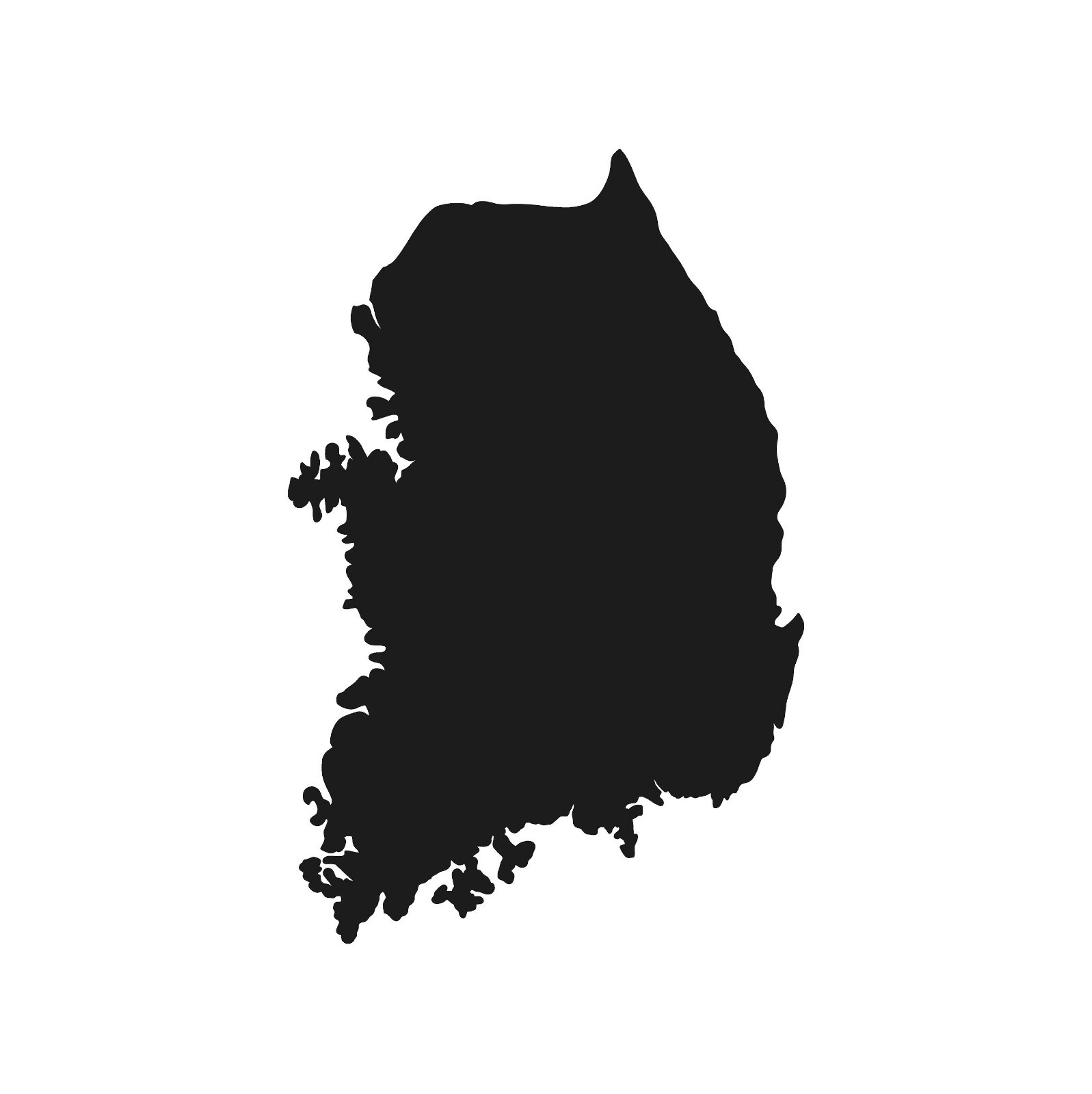 South Korea country outline Vinyl Decal Laptop Car KR Window Sticker