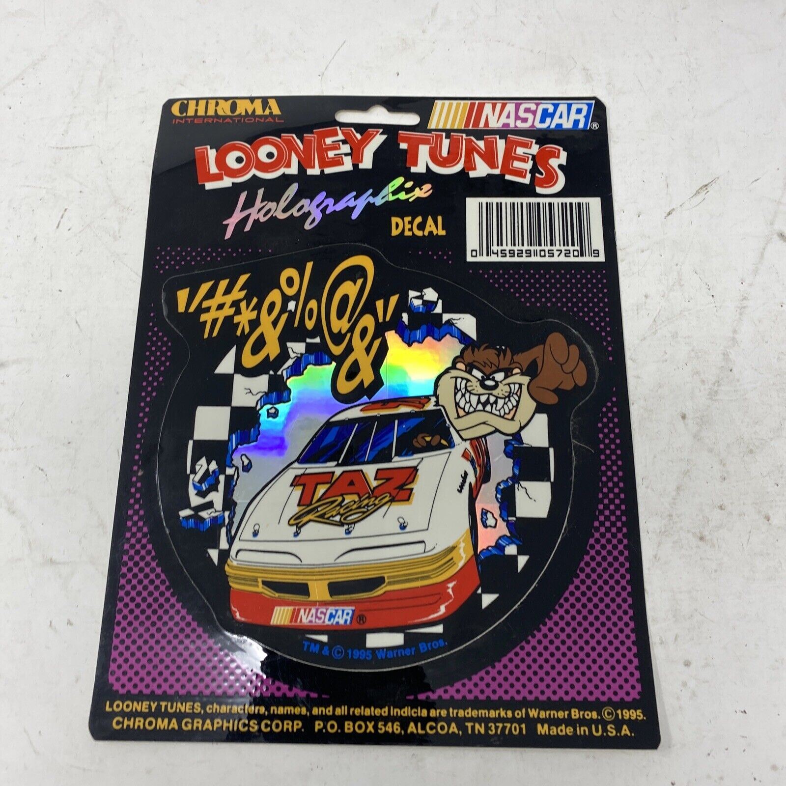 1995 chroma international Tax Racing holographic decal made in America