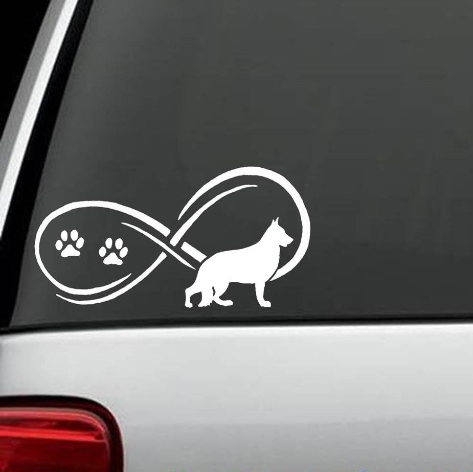 German Shepherd Dog Infinity Decal Sticker for Car Laptop H1001