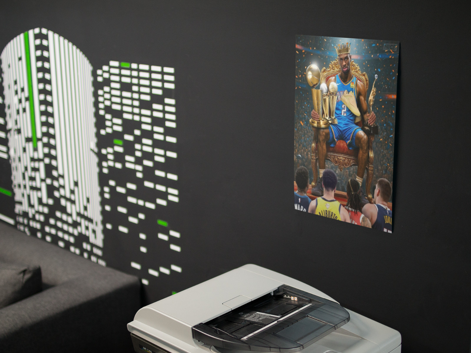 NBA Basketball OKC Champions Shai Wall Vinyl Decal Poster (Removable Adhesive)