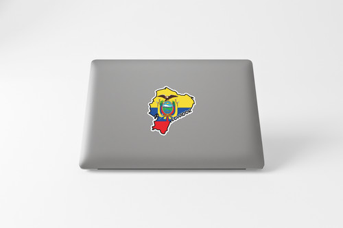 Ecuador Map Flag Sticker Decal