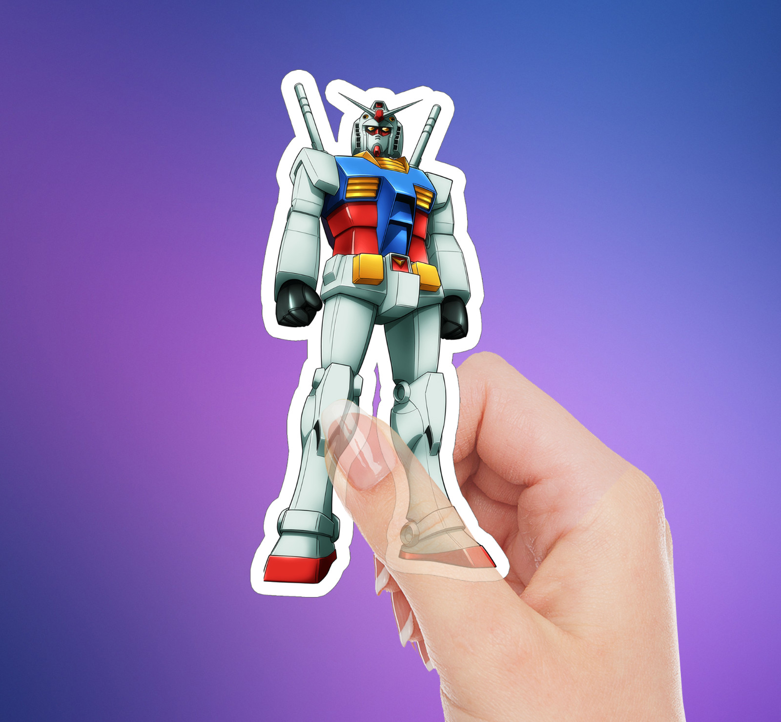 NEW- For Gundam I Rx-78 Vinyl Sticker Laptop Decal – 2.7 W x 5.5 H INCHES
