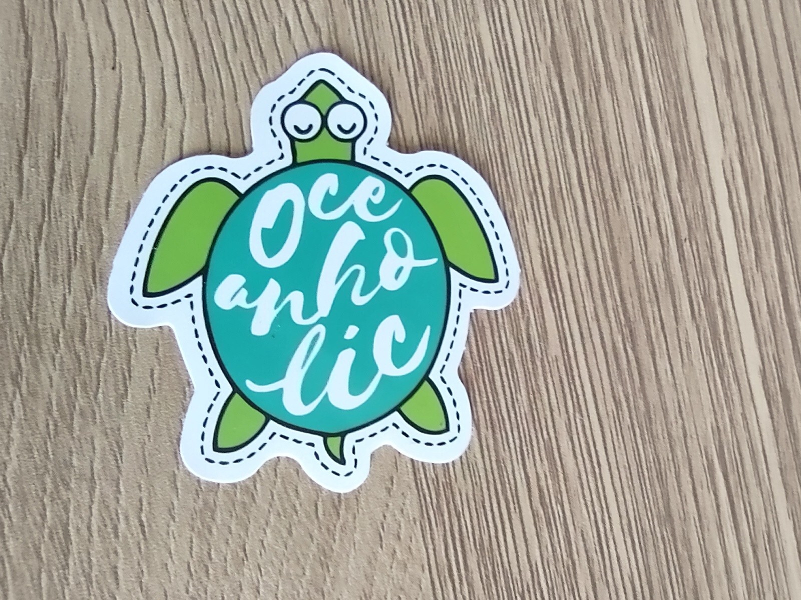 Super Cute & Funny Oceanholic Turtle StickerBrand New
