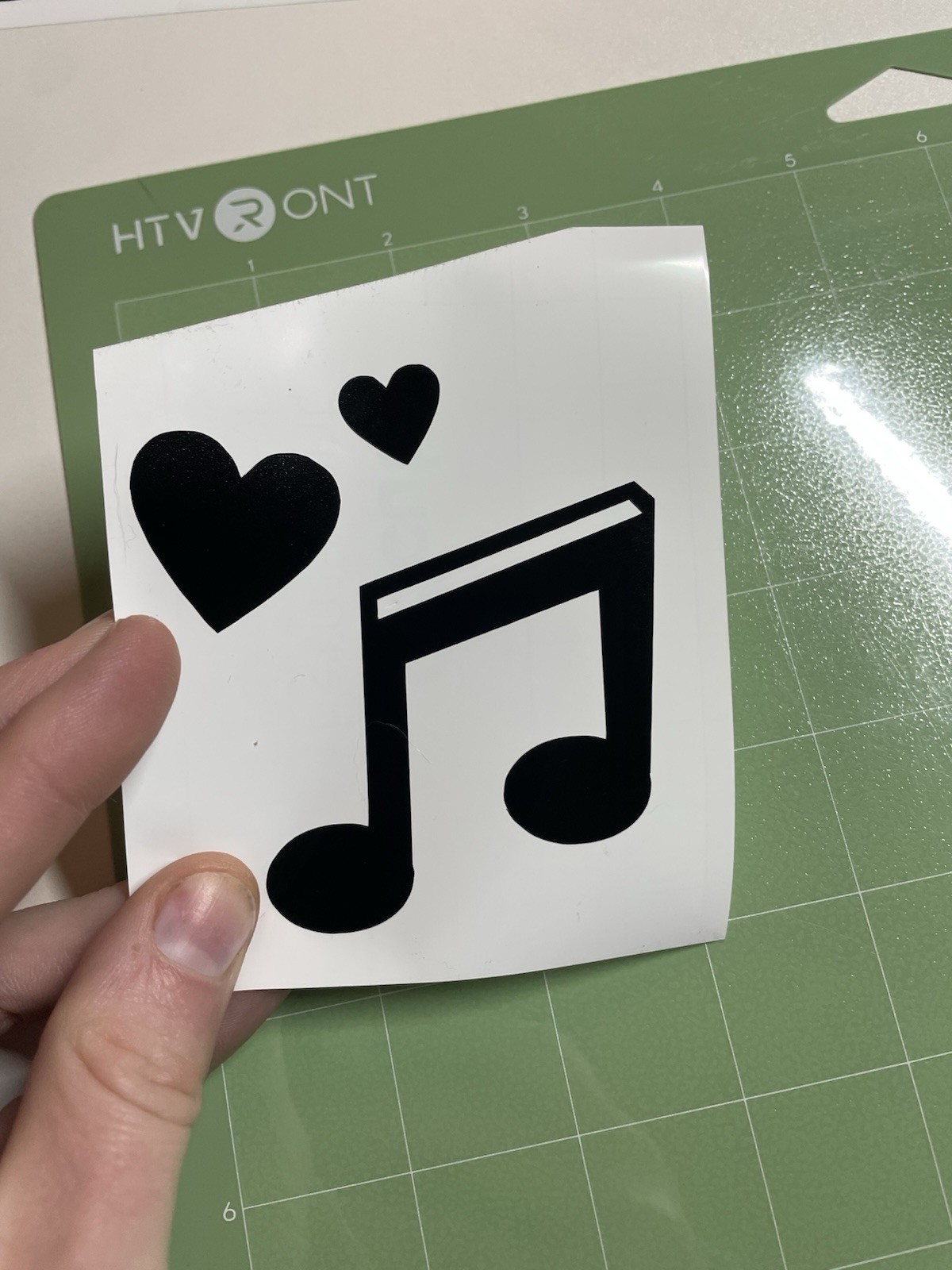 Black Vinyl Music Note Heart Decal Sticker for Wall Car Door