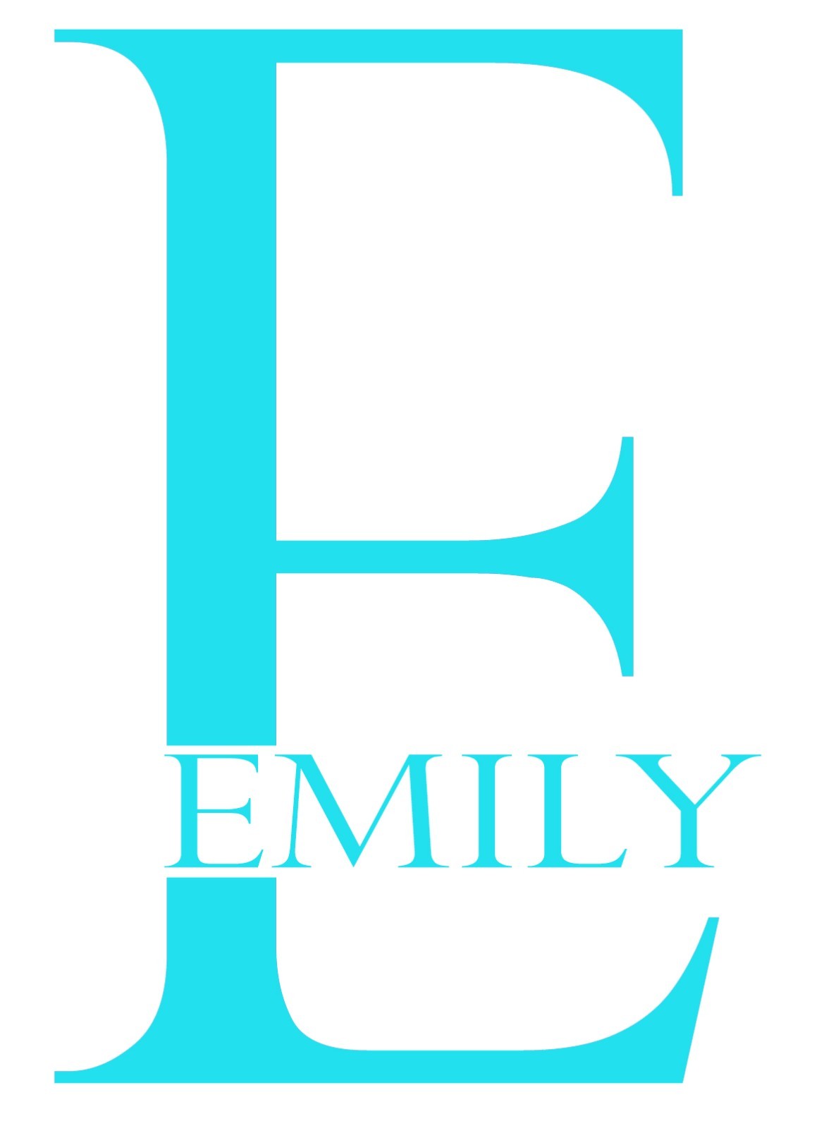 Split Initial Monogram Name Decal for car truck cup Vinyl Sticker