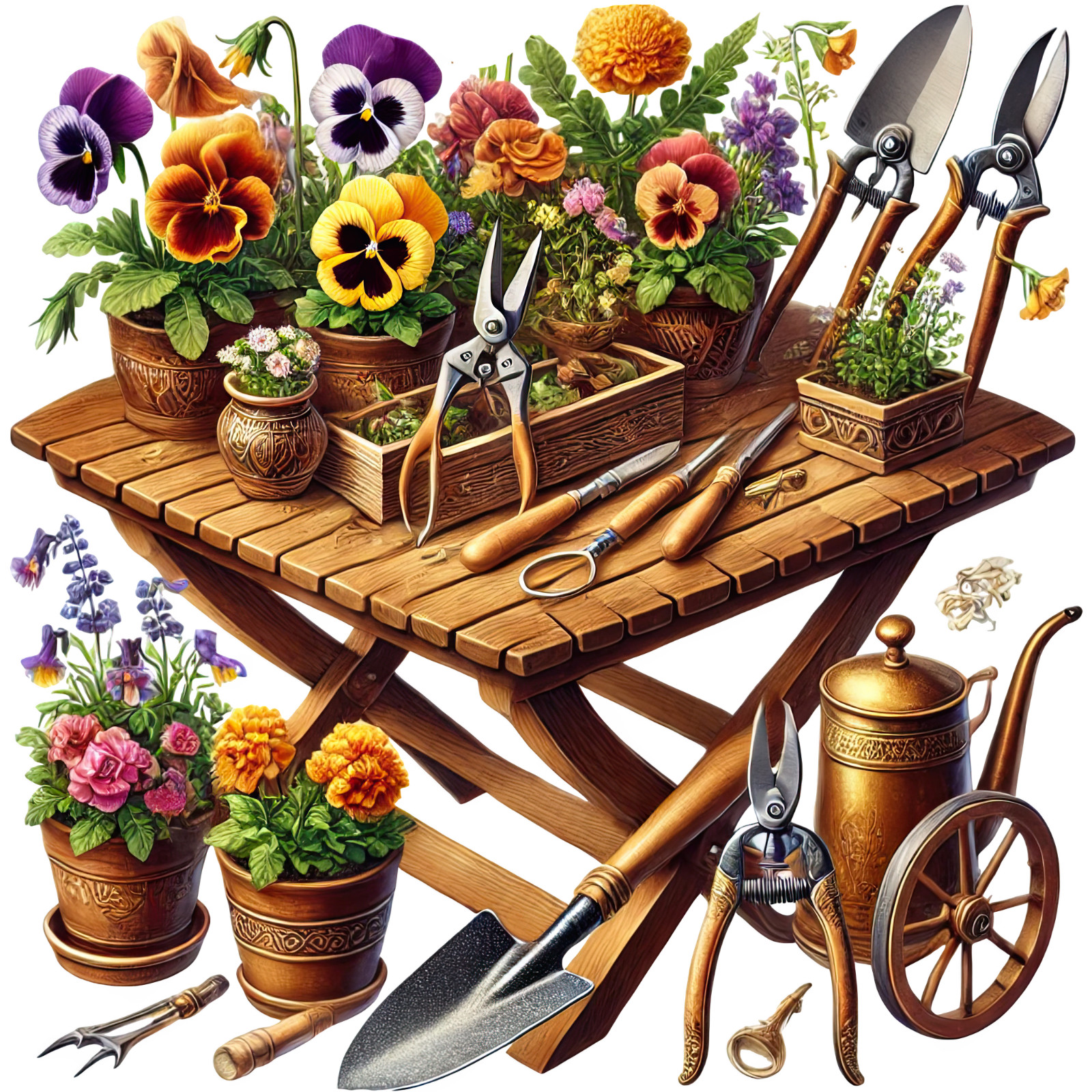 Wall decal sticker garden 18 x 18 cm large