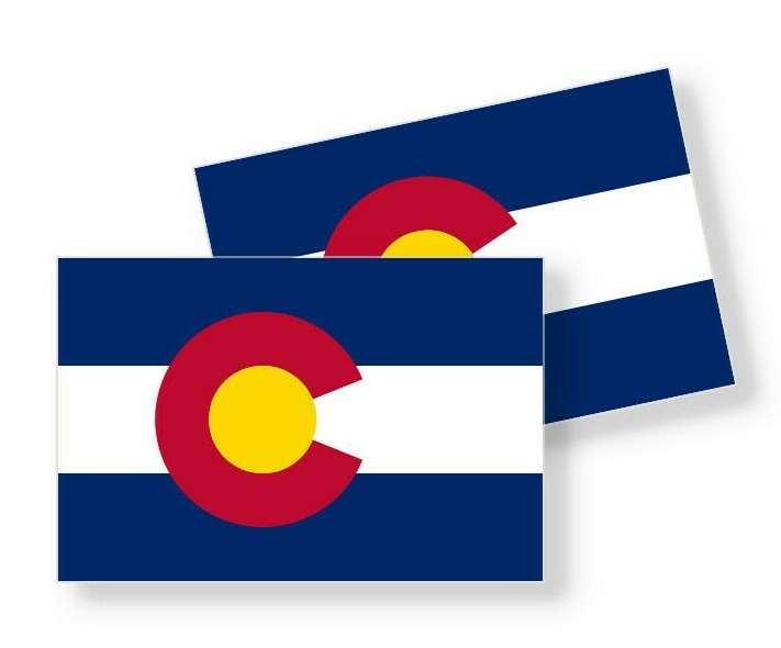 Colorado State Flag – Set of 4 Vinyl Sticker / Adhesive Decals Various Sizes