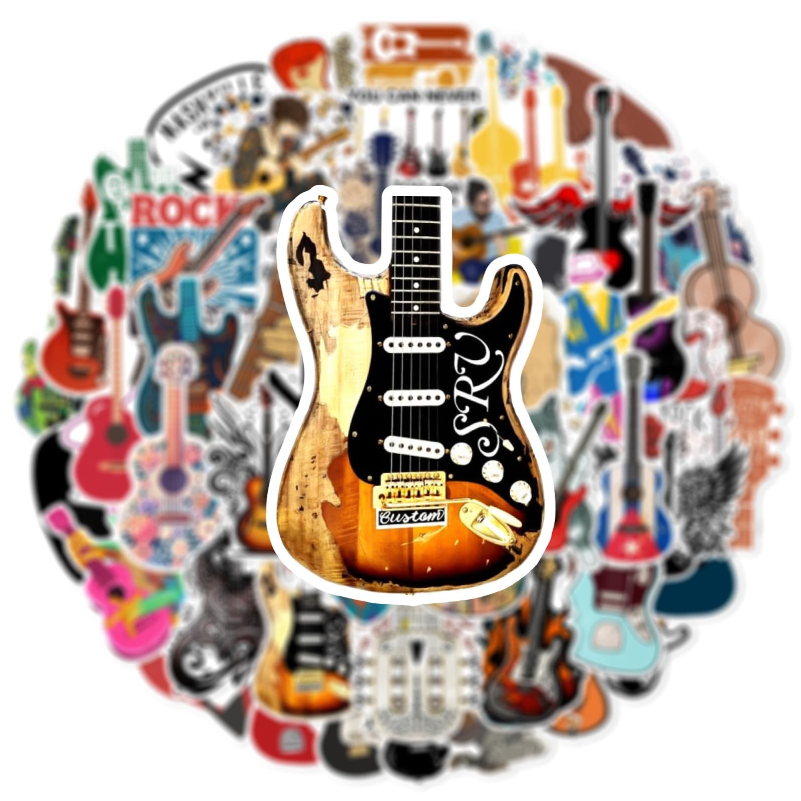 CEFANBD 50Pcs Musical Instrument Vinyl Stickers