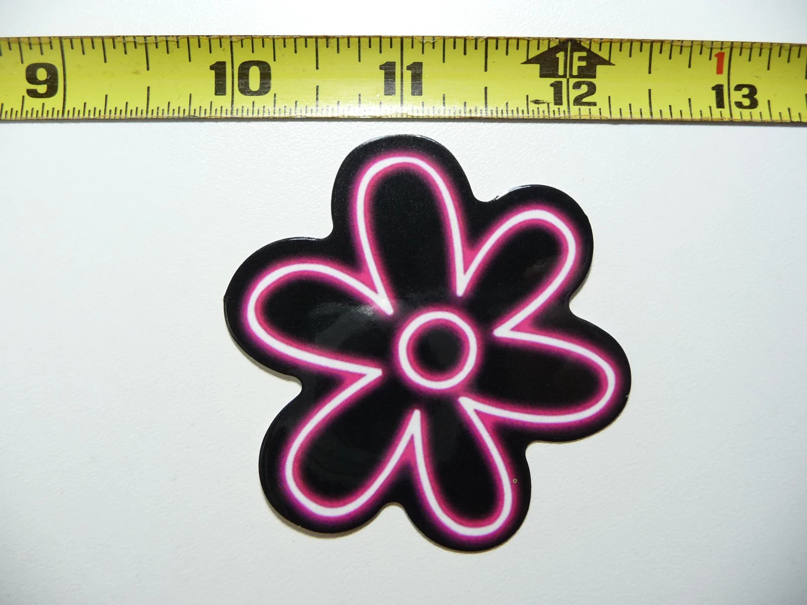 DAISY FLOWER NEON STYLE SMALL STICKER DECAL COLORFUL FUNNY CELEBRATION