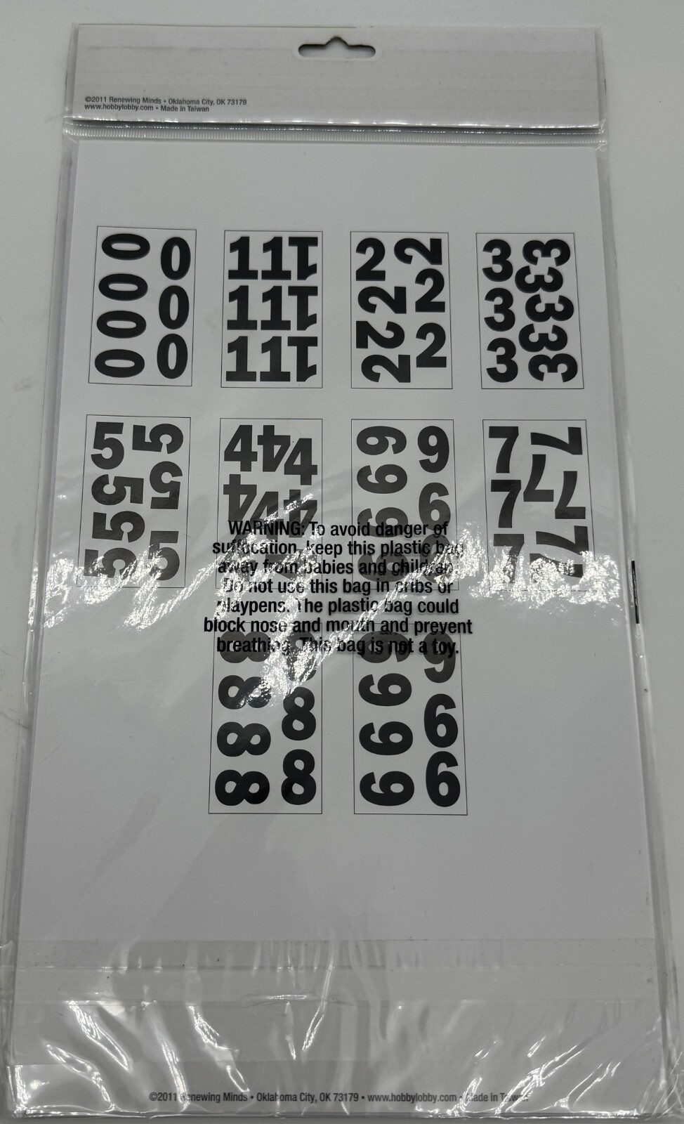 Renewing Minds Adhesive Numbers 3.5 Inch Black Craft DIY Numbers