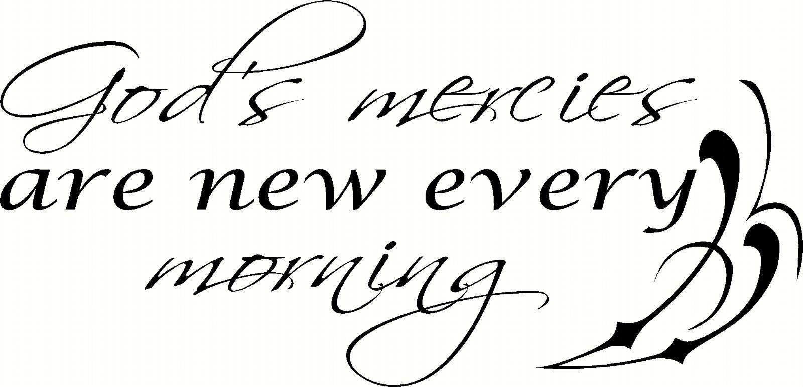 Gods Mercies 11"x22" Bible Verse Wall Decal by Scripture Wall Art – Decor