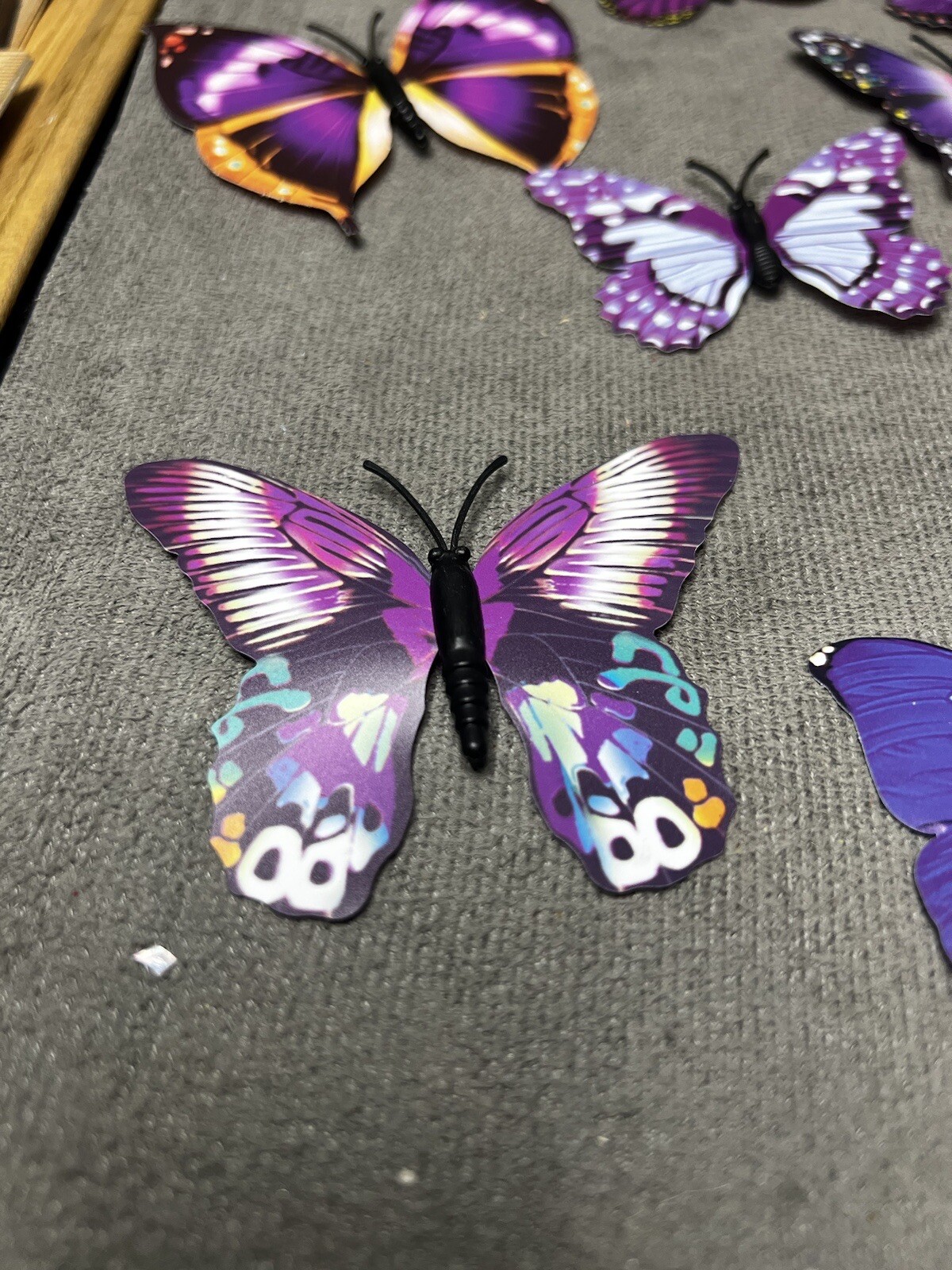 SPC 3D Magnetic Butterflies Wall Fridge Decor Crafts Mixed Sizes Realistic Lot