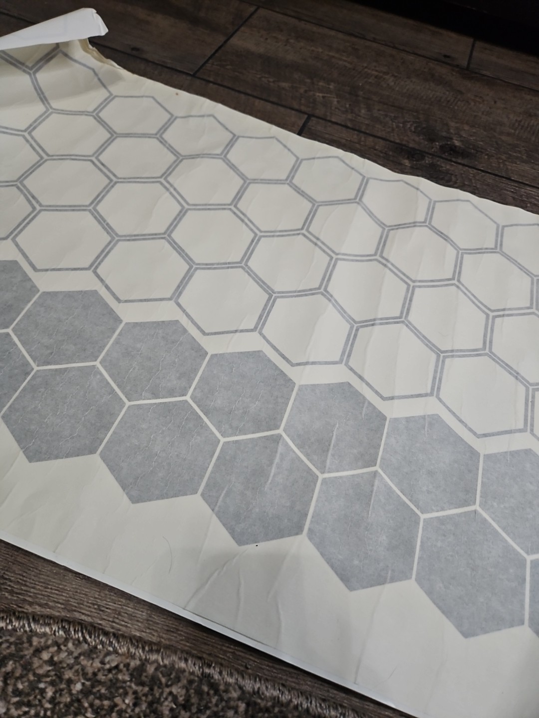 Metallic Silver Honeycomb Decals Large Wall Stickers Decor Crafts DIY Home Art