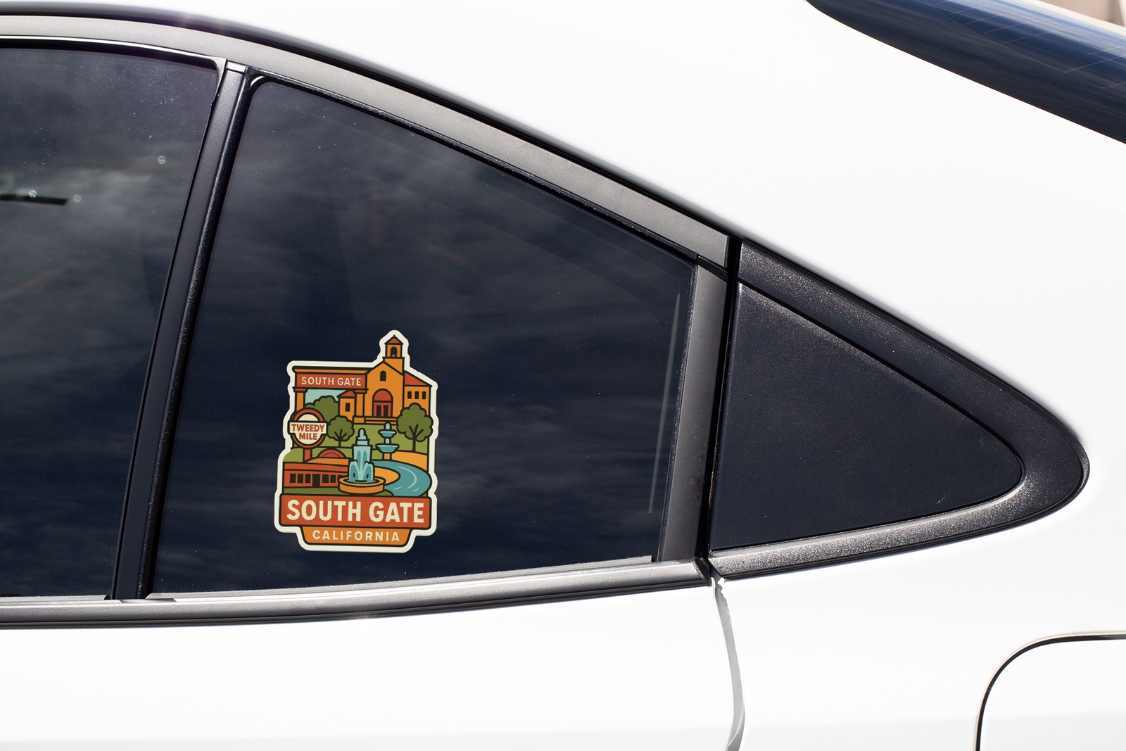 South Gate California Sticker Decal Vinyl Die-Cut City Skyline Landmark Design