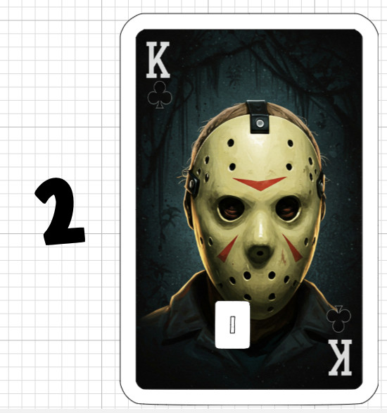 Jason Playing Card ATM Debit Credit Sticker Skin Halloween Ace King Horror 13th