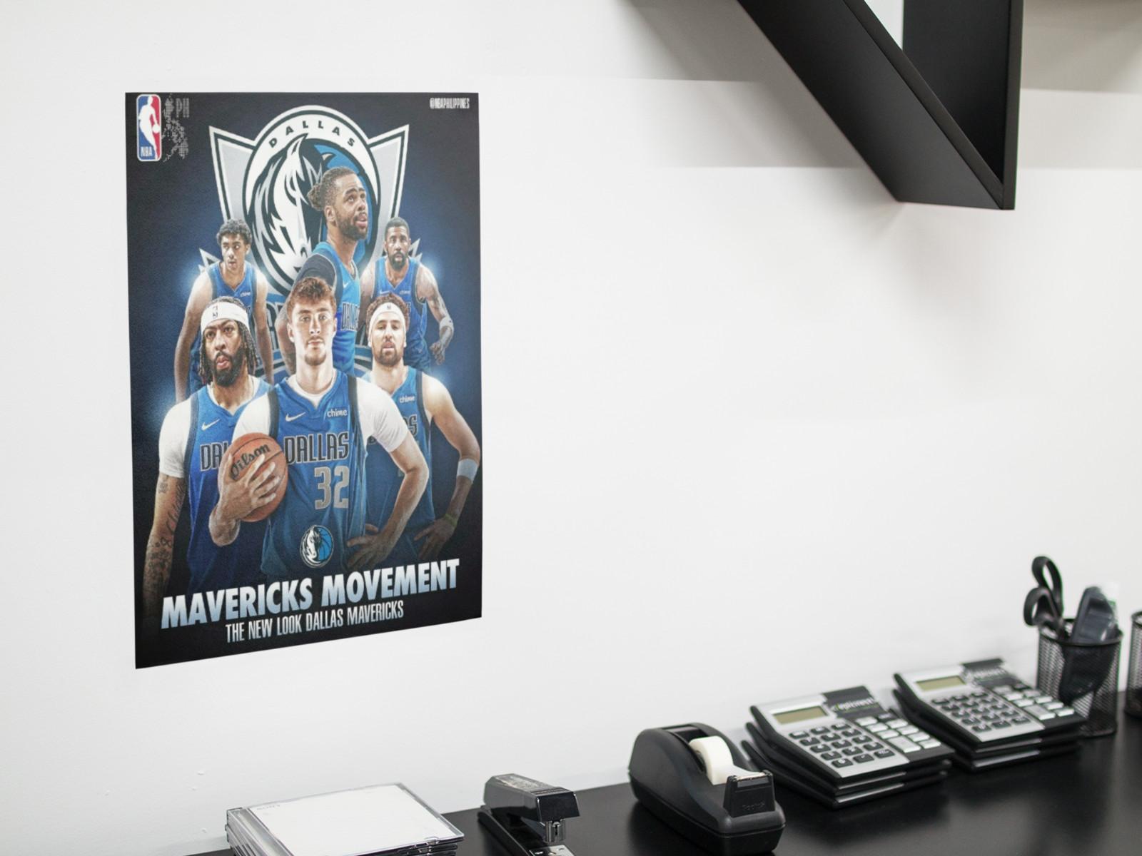 Dallas Basketball Fan Wall Vinyl Graphic Poster Print Removable Adhesive Decor